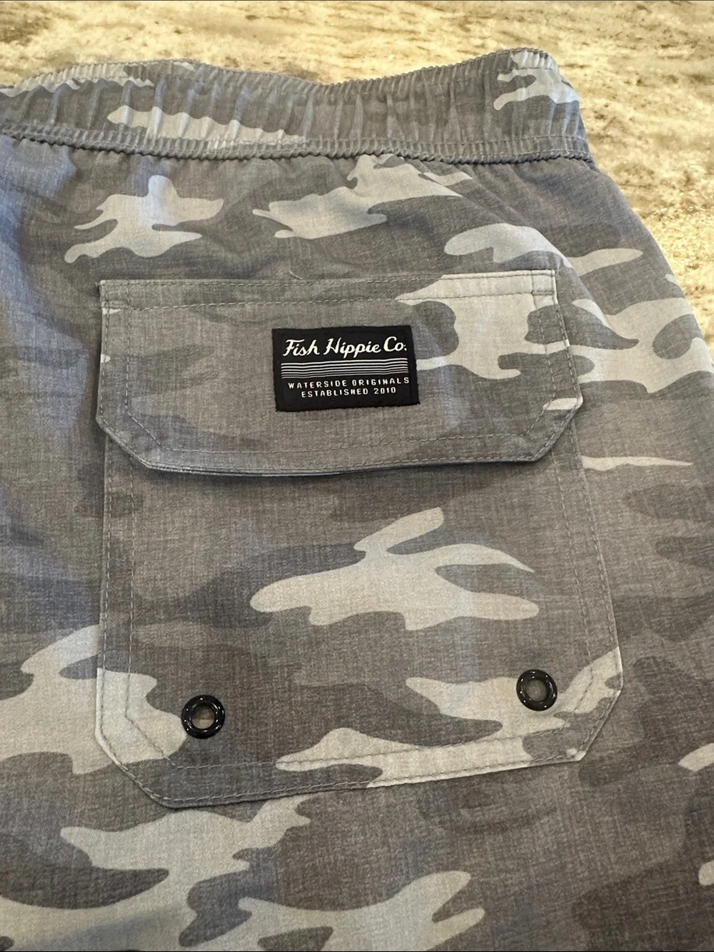 Gray Camo Swim/Active Shorts